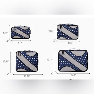 Bagail Packing Cubes - Navy Polka Dots